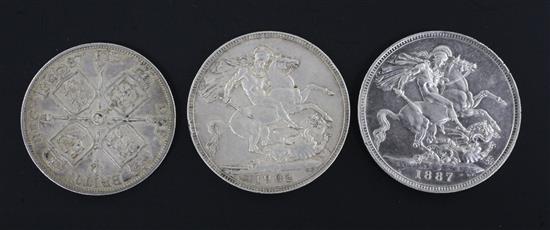 Victoria and Edward VII silver coinage; (3)